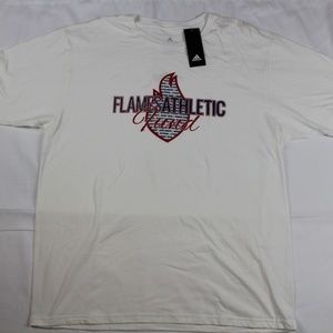 ADIDAS MEN T-shirt White The Go To Tee Flames
